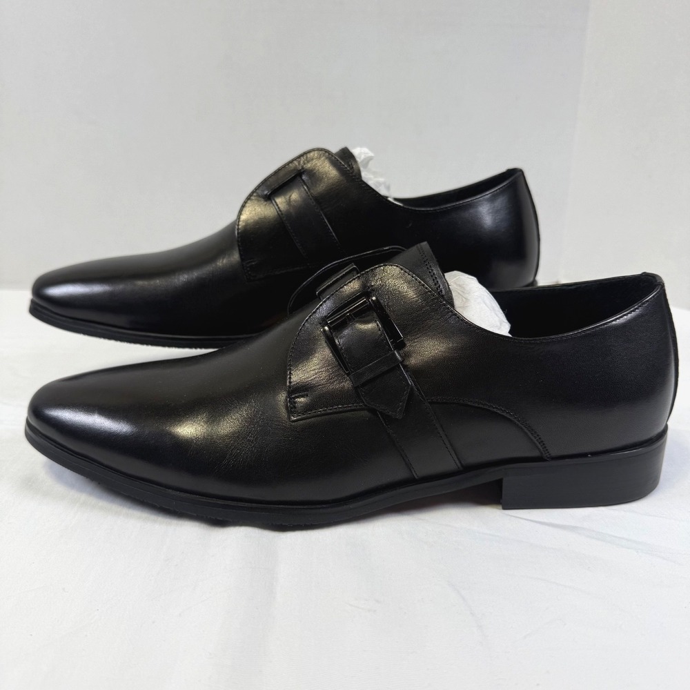 Brand New Zanzara Blake Black Monk Strap Shoes Men's Size 10